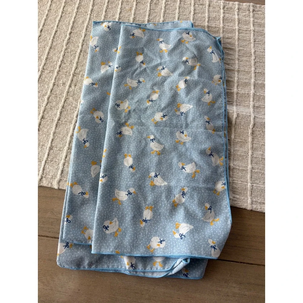 vintage country goose cloth napkins 1980s 90s cottagecore blue granny chic